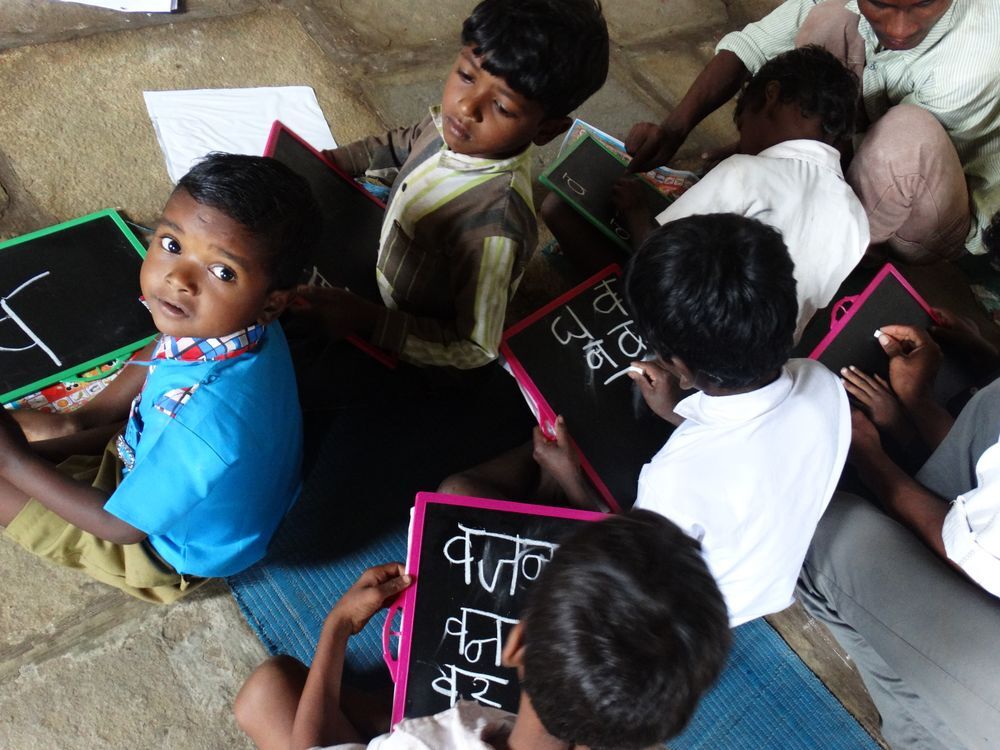 Children learning through an activity